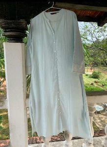 LIGHT SEA GREEN LONG KURTA OR DRESS
