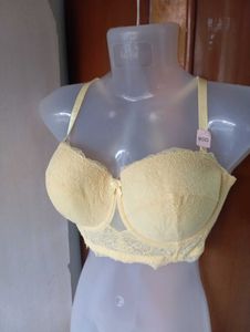 Yellow Lace Bra