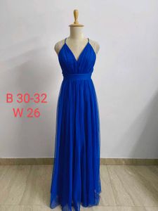 Royal Blue Tulle Gown