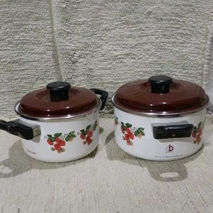 Enamelware - New Cook-N-Serve Curry Pots