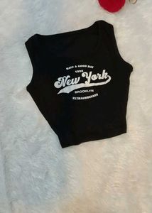 Black New York Graphic Tank Top