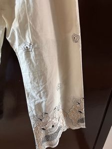 Embroidered White Ethnic Coord Set From Jaipur