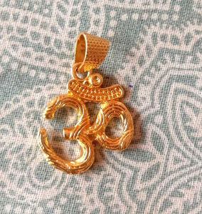Gold Om Pendant For Men And Women
