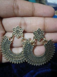 Ethnic Crescent Dangle Earrings Combo Of 2