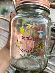 Mason Jar with Handle &amp; Lid