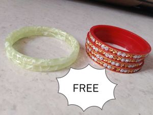 Red And Green Combination Bangles