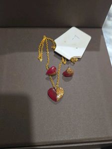 Resin Heart Pendant With Studs