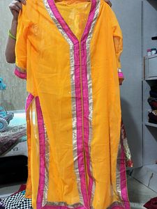 Floral Skirt With Shrug N Dupatta