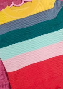 Striped Ribbed Knit Top