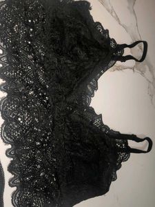 Ruffled Lace Bralette &amp; Thong Duo