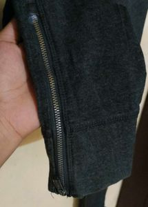 Gray High-Waisted Leggings