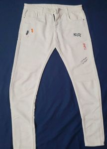 Slim White Pant