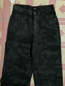 Camouflage Wide Leg Jeans