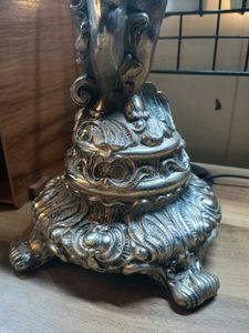 Vintage Brass Rococo Style Ornate Table Lamp