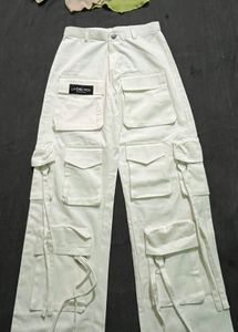 White Cargo Jeans