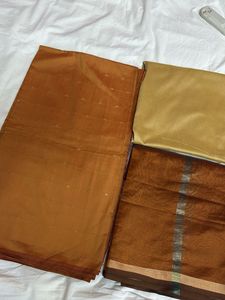 Brown Banarasi Dress Material