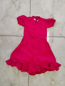 Bright Pink Party Dress for Little Girls