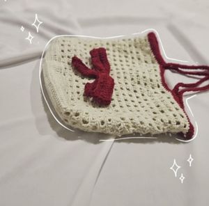 Crochet Tote Bag with Bow
