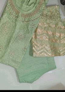 3 Combo Mustard Yellow Or Green Suit &amp; Blue Ku