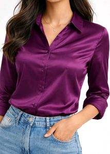 Elegant dark wine Purple Shirt💜