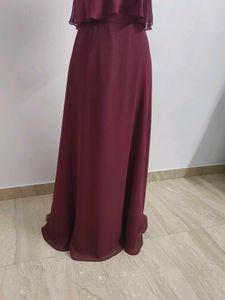 Burgundy Chiffon Gown