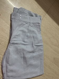 Powder Blue Linen Formal Pants From H&amp;M