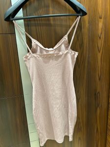 Blush Button-Down Ribbed Mini Dress