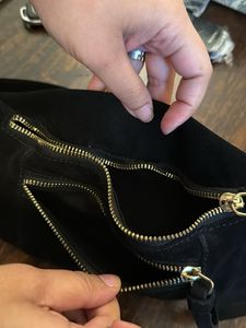Black Suede Waist Bag