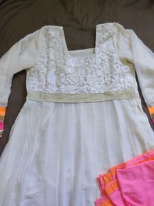 Elegant White Anarkali Suit