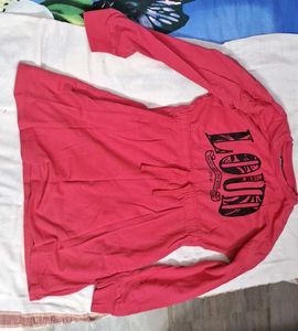 Pink &#39;Loud&#39; Graphic Dress