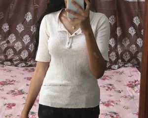 Ribbed Short Sleeve Top