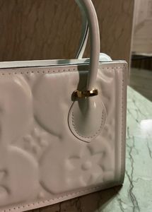 White Floral Handbag