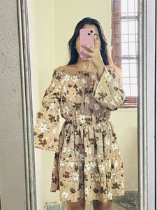 Off Shoulder Floral Dress