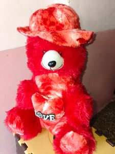 Pink Teddy Bear with LOVE Heart
