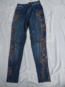 Leopard Print Woolen Jegging