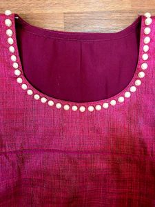Ethnic Top with Pearl Detail