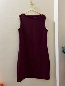 Burgundy Sleeveless Dress