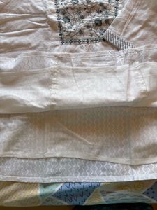 Pure White Cotton Kurti