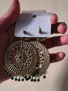 Green Stone Earrings