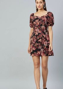 Women Multicoloured Floral Fit & flare Dress