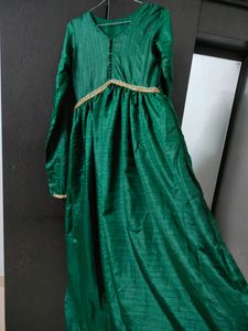Simple Green Anarkali Kurti