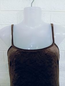 VELVET SOFT BROWN Mini dress