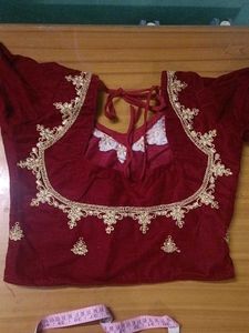 Elegant Maroon Velvet Blouse