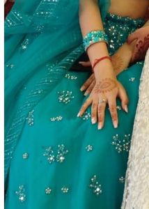 Teal Designer Embellished Lehenga