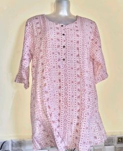 Size L/ XL 🎁Buy 2 Get 1 Free🎁Pink Printed Kurta