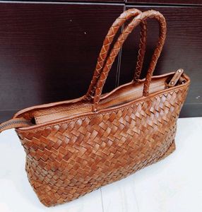 💯  Pure Leather Tote Bag