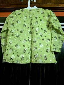 Green frock with overcoat