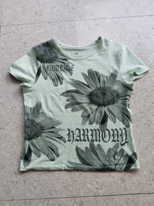 H&M Floral Harmony Graphic Tee
