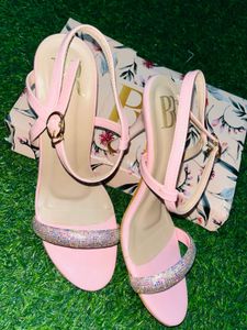 Pink Rhinestone Heels