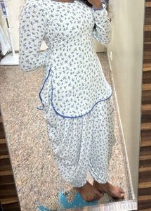Floral Print Kurta with Dhoti Pants